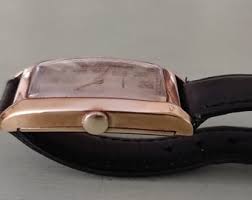 Waltham 14K Solid Gold Manual Wind 1930's Tank Wrist Watch ...