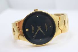 Vintage Precision By Gruen Gold Tone Diamond Dial Watch ...