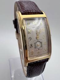 Vintage Curvex Gruen Gold Tone Tank Mens Watch 10k Rolled ...