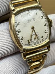 Gruen Veri-Thin Cal. 421 7" Wrist 27mm GoldTone Tank Case ...