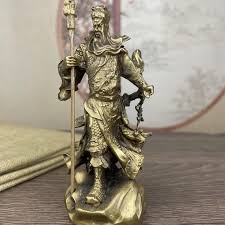 Brass Guan Yu Statue: Handmade Vintage Feng Shui Statue - Etsy