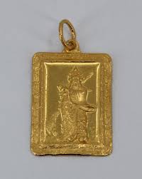 24K Solid Yellow Gold Lord Guan Yu Charm Pendant 6.3 ...