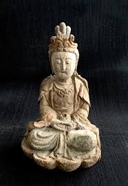 Chinese Buddha ~ hand-carved wood ~ circa 16th-18th century ...