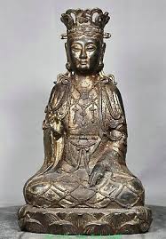 Old Dynasty Bronze Gilt Kwan-yin Guan Quan Yin Bodhisattva ...