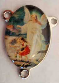 Guardian Angel Color Rosary Center | Discount Catholic Products