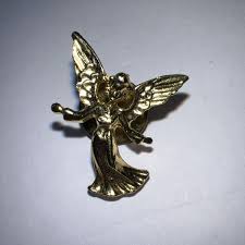 Vintage Guardian Angel Lapel Pin Gold Shirt Hat Collar Push Back Back Brooch 17p | eBay