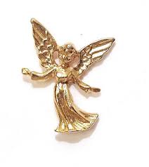 3/4" by 1" Flying Hovering ANGEL Outstretched Arms Brooch Pin Lapel Pin GoldTone | eBay