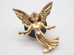 Guardian Angel Gold Tone Vintage Lapel Pin | eBay Australia