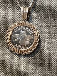 My Own Guardian Angel .999 Silver Token in Sterling silver necklace find jewelry | eBay