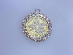 Silver Guardian Angel Coin - Etsy