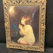 Antique Ornate Brass Framed Convex/Bubble Glass Portrait - The Infant Samuel - Made in Italy for Sale in Stockton, CA - OfferUp