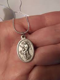 Silver Guardian Angel SPANISH Medal Ruega por nosotros | eBay