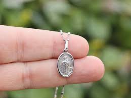 Sterling Silver Immaculate Conception Pendant: Virgin Mary ...