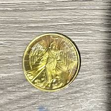 Guardian Angel Pocket medal coin Token Gold tone | eBay
