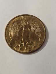 Guardian Angel Coin - Gold Toned Good Luck! | eBay