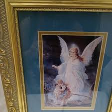 GALLERY GRAPHICS Guardian ANGEL Children Bridge Ornate GOLD ...