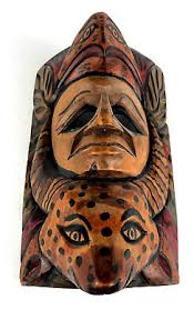 African Wooden Tribal Mask Hand Carved and Hand Painted. 6 ...