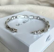 Silver Bangle Hinge Bangle Bracelet Bambu Bangle | eBay