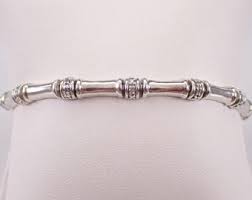 Sterling Silver Diamond Tennis Bracelet - Vintage Estate ...