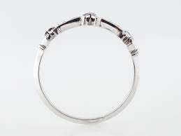 Vintage Art Deco Single Cut Diamond Wedding Band White Gold ...