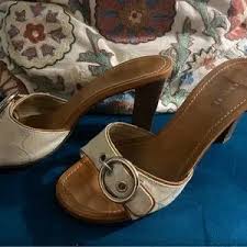 Coach | Shoes | Coach White High Heel Sandals | Poshmark