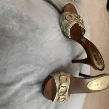 G by Guess | Shoes | 209 Y2k Style Guess Wood High Heels ...
