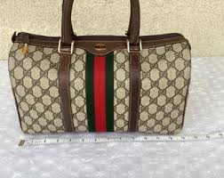 Vintage Gucci Boston Doctor Bag and Wallet Brown Canvas Good ...