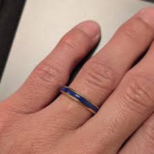 Gold Lapis Lazuli Ring, 4mm Tungsten Wedding Band, Celestial Blue Lapis Ring, Mens Womens Band, Polished, Dome, Unique Custom Engraved Ring - Etsy Denmark