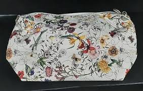 Women Fashion White Flowery and Butterflies Handbag and ...