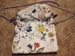 Flowered Purse Handbag chain strap Very Roomy For A Small ...