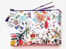 Botanical Print Wash Bag: Waterproof Vegan Leather Cosmetic ...