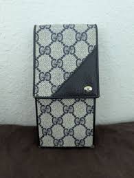 Authentic Vintage Gucci GG Eyeglass/Sunglass Case Blue/Gray ...