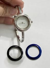 GUCCI Womens Vintage Silver Stainless Steel Bezel Watch w/ 3 ...