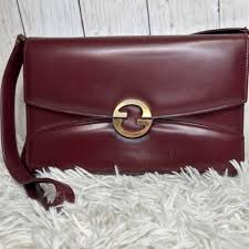 GUCCI Vintage Old Interlocking G Shoulder Bag Leather ...