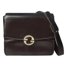 Gucci Shoulder Bag: Elegant Dark Brown Leather