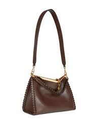 ETRO Large Vela Leather Shoulder Bag | Brown | FARFETCH
