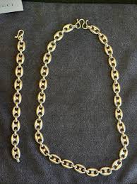 BEAUTIFUL SET OF GUCCl LINK CHAIN NECKLACE | Mercari