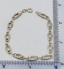 925 Sterling Silver 5.9 Gram Fancy Link Bracelet 7” | eBay