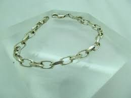 IBB STERLING SILVER 5mm, OVAL LINK BRACELET DESIGNER SIGNED ...