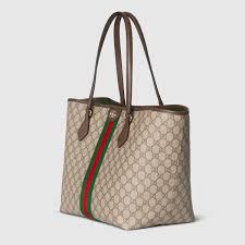Ophidia large tote bag in beige and brown GG fabric | GUCCI® US
