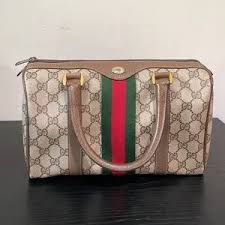 Gucci | Bags | Gucci Vintage Sherry Line Gg Web Pvc Canvas ...