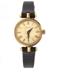 Lot - VINTAGE GUCCI 2000L 18K 10 MICRON GOLD ENAMEL WATCH