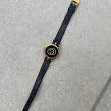 Gucci | Jewelry | Gucci Vintage Watch Stacked Gold Toneblack Womens | Poshmark