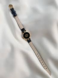 Vintage Gucci Gold Plated Ladies Black Dial Watch – Swiss Made Luxury 1990s - Etsy
