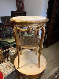 19th Century French Gilt Wood Hand Carved Round Side Table ...