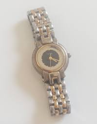 Vintage Guess Women's Silver & Gold Tone Watch White & Black ...