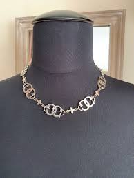 Interesting Vintage Guess Necklace - Initials G intertwined- 45cm, Silver tone | eBay