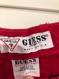 Vintage Guess Women's Red Shorts (size 26) | eBay