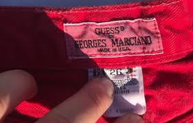 Vintage 90's Guess Red Denim Jeans Tapered Zipper | eBay