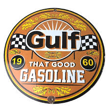 Vintage Gulf Sign - Service Station Gas That Good Gulf ...